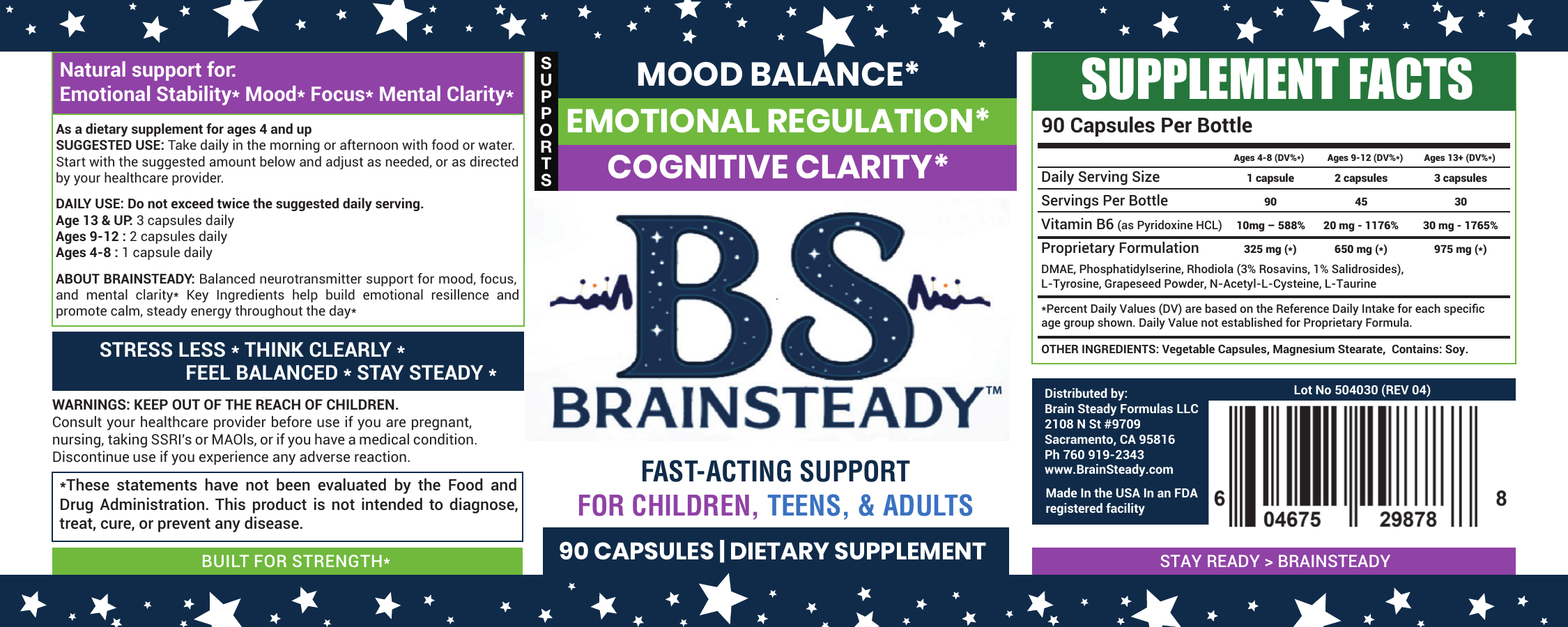BrainSteady™ Label